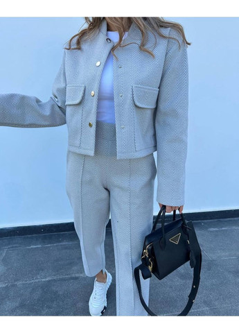 Костюм кашемир трикотаж Елка,укороченный бомбер и прямые штаны Україна (365769368)