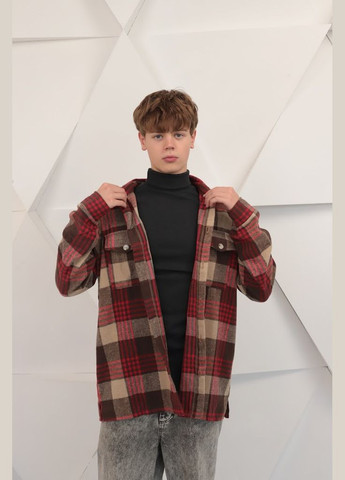 Червона демісезонна сорочка чоловіча hc (h001-3358-114) Be in fashion