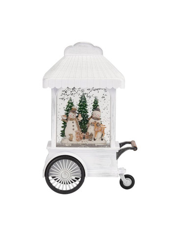 Новорічний ліхтар з підсвіткою та музикою Різдвяна майстерня, 22 см Home Decor (361020025)