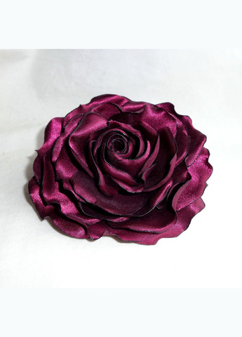 Брошка квітка з тканини ручної роботи "Бордова троянда" No Brand (349842248)