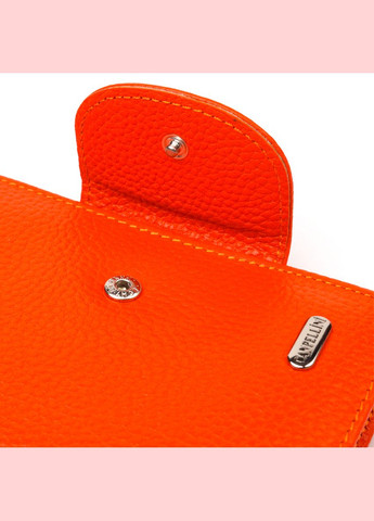 Женский кошелек из натуральной кожи с монетницей 21680 Оранжевый Canpellini (306881446)