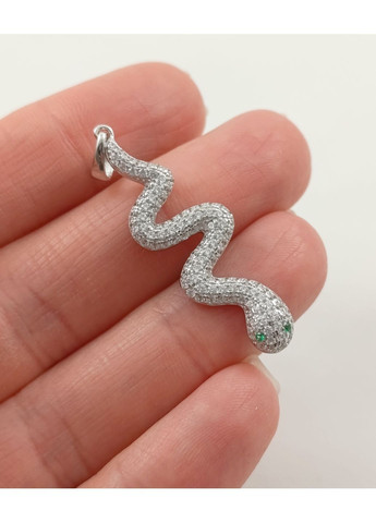 Срібна підвіска "Змійка" з цирконієм 17619-ц Shatlen Підвіска (362947394)