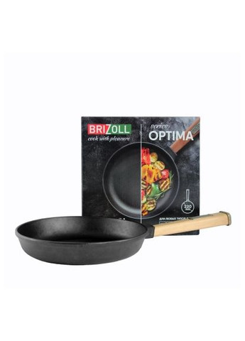 Сковорода (O2240-P) Brizoll Optima чавунна з ручкою 220х40 мм (370892326)