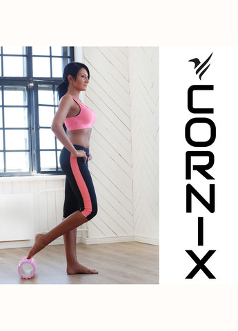 Массажный ролик EVA 33 x 14 см (валик, роллер) XR-0036 Light Pink Cornix (317629398)