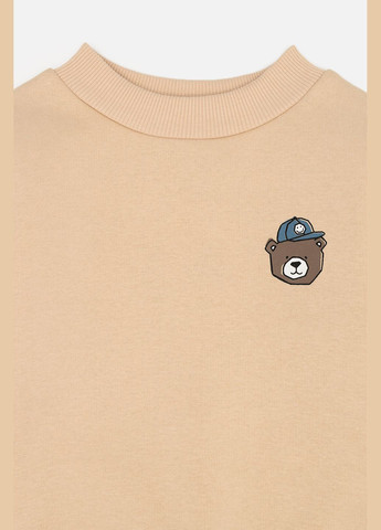 Tuffy світшот для хлопчика колір бежевий цб-00260114 бежевий футер