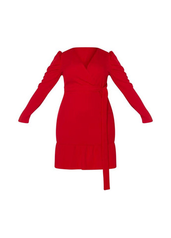 Красное кэжуал платье PrettyLittleThing однотонное