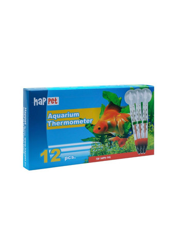 Скляний термометр для акваріума з присоскою, 11х1х1см. Happet (357345359)