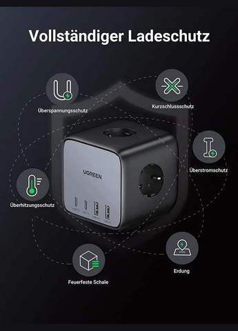 Зарядное устройство для 65W DigiNest Cube (2C2A) (UGR60113) Ugreen CD268 (315604471)