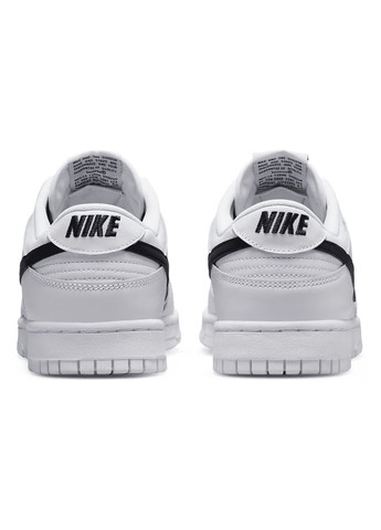 Белые всесезонные кроссовки мужские dunk low retro dj6188-101 весна-осень кожа белые Nike