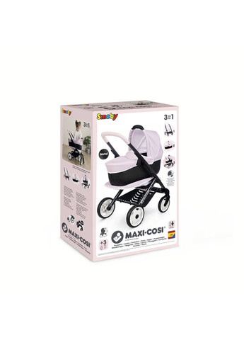 Коляска для ляльки Maxi-Cosi 3 в 1 Рожева перлина, зі знімною люлькою () Smoby 7600253121 (361855785)