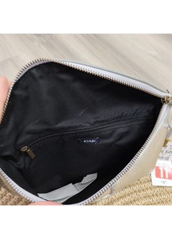 Сумка-бананка срібна — стильна поясна сумка one size Kiabi (372003103)