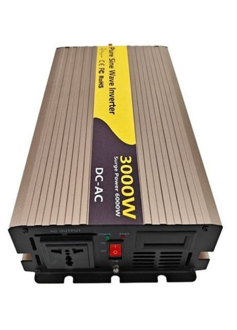 Перетворювач напруги Pure Sine Wave Inverter 12В-220В 3000W інвертор чистий синус (2104618828) No Brand (369963242)