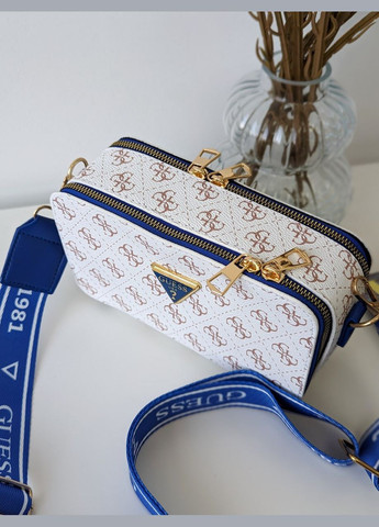 Жіноча сумочка Гесс кросс-боді міні (білий+синій) No Brand (318694598)