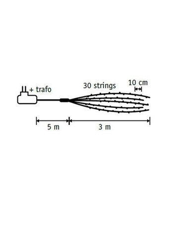 Гірлянда Охапка струн Luca Lighting 3м теплий білий світлодіодна для дому та вулиці прикраса інтер'єру ProDobro (367266518)
