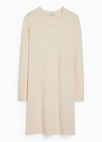 Молочна кежуал сукня у складі з вовною C&A однотонна