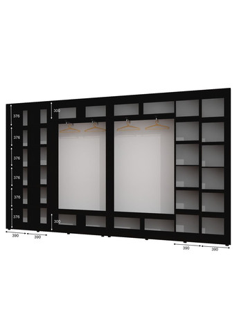 Шкаф-купе четырехдверный 390*45*230 Венге магия 2 Зеркала с пескоструйным рисунком/2 Зеркала Алекса (360477898)