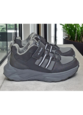 Сірі Осінні кросівки утеплені тom.м арт. сіро-чорний Tom.M 11730В