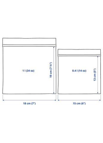 ZIP пакет для заморозки ІКЕА ISTAD чорножовтий (50525642) IKEA (271120640)