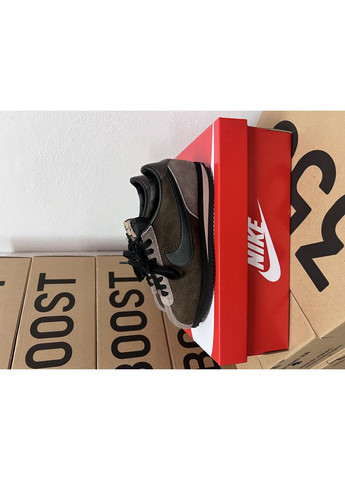 Чорні Осінні кросівки чоловічі nike cortez brown black найк кортез No Brand
