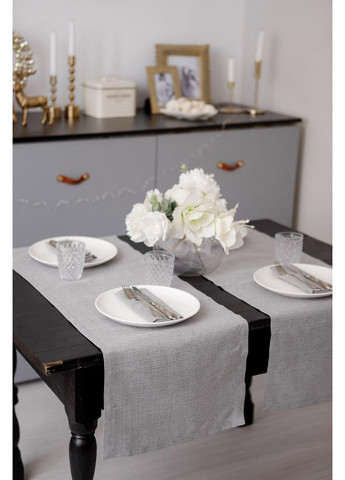 Раннер праздничный Жемчужина Серый 40х140 см дорожка для стола декор для интерьера ProDobro (369378012)