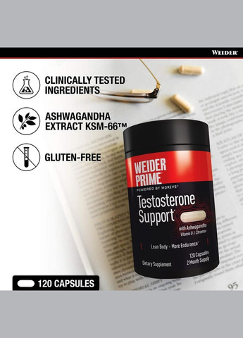 Підтримка рівня тестостерону Prime Testosterone Support 120 капсул Weider (324102531)