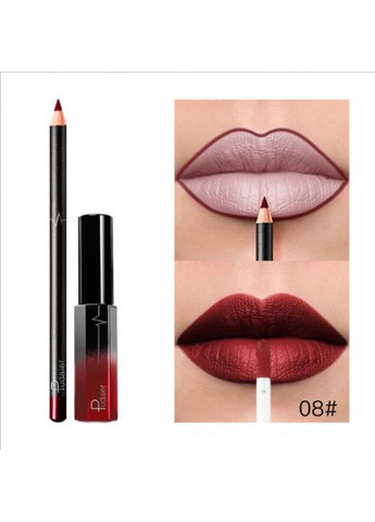 Набор помада жидкая матовая + карандаш тон 8 ( ) Pudaier (330133681)