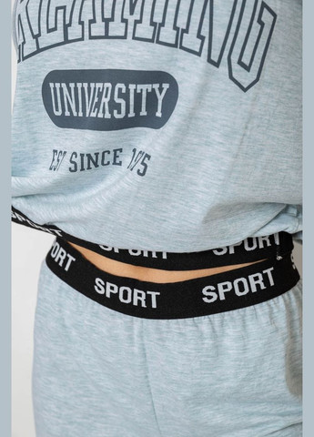 Серая всесезон пижама женская с принтом Fashion