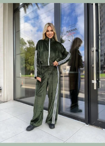 Жіночий велюровий костюм на змійці Fashion (315875657)