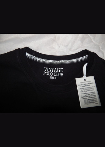 Черная мужская футболка vintage polo club р50090 мфс (только в указанном размере, только 2 шт.) No Brand