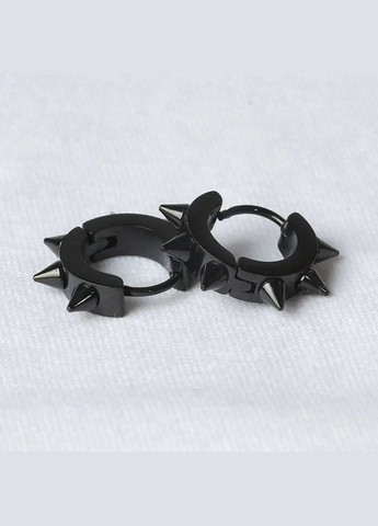 Женские серьги с шипами черные Fashion (304547842)