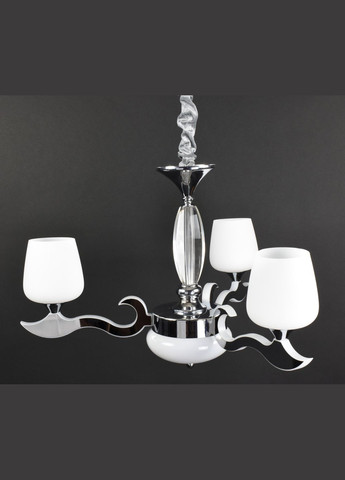 Люстра підвісна на 3 лампочки з пультом 27162 Хром 50-100х62х62 см. Sunnysky (364753192)