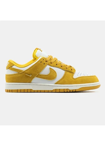 Кроссовки женские и мужские NIke SB Dunk Low Metallic Yellow White | Найк СБ Данк низкие желтые белые No Brand жёлтые демисезоны (392545760)