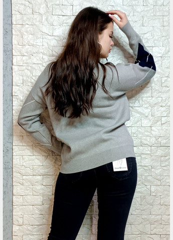 Серый зимний свитер джемпер Lazy Girl