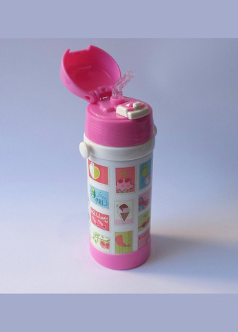 Дитячий термос із нержавіючої сталі з трубочкою 320 мл Розовий 1776pink A-Plus (300001254)