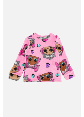 Рожева зимня піжама зі штанами для дівчинки колір рожевий cb-00286718 Kinderly