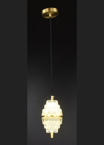 Люстра світлодіодна підвісна LED світильник для квартири на стелю лед 26714 Латунь 30-200х11х11 см. Sunnysky (364759963)