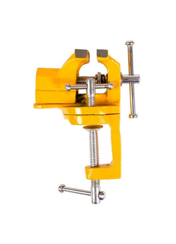 Тиски поворотные 40 мм мини (07-0200) желтые - мини Mastertool (335049376)
