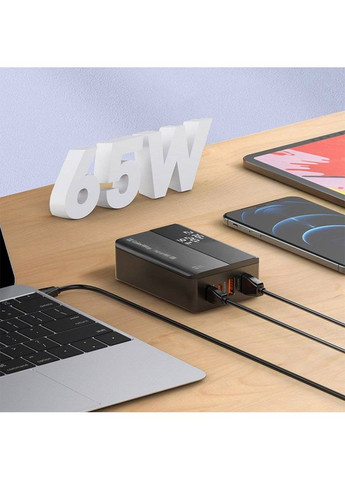 Зарядний пристрій Power Delivery 2 х USB-A + 2 х USB Type-C 65W Black (CW-CHS040PD-BK) Colorway (322915224)