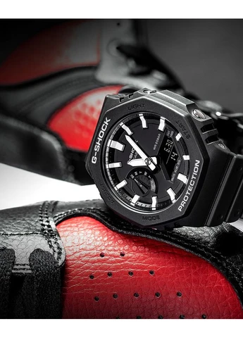 Полимерные мужские наручные часы G-Shock GA-2100-1AER оригинальные японские с полимерным ремешком Casio (401557168)