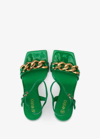 Зеленые босоножки, цвет зеленый Estro