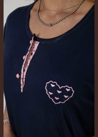 Синя піжама жіноча з принтом, колір синій, 243r7028 Stil Moda