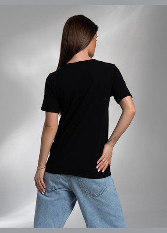 Черная летняя футболки ISSA PLUS 14582