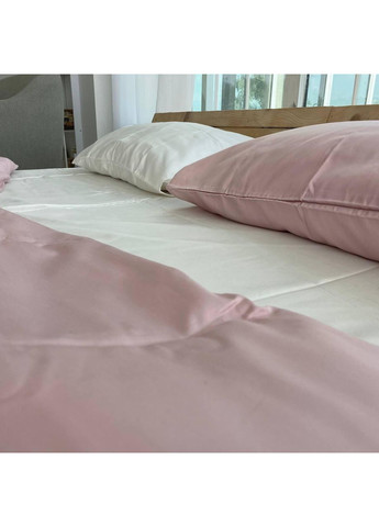 Постельное белье Молочный + Пудра, сатин PREMIUM Полуторный размер, наволочки 50/70 No Brand (364216685)