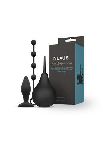 Набір новачка для анальної стимуляції Nexus ANAL BEGINNER KIT, спринцювання, анальні намиста та корок No Brand (303893868)