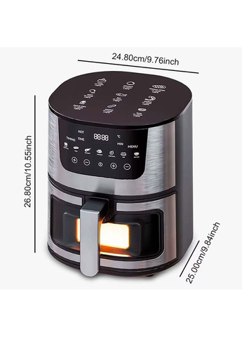 Аэрофритюрница на 8 л, 4200 Вт, от сети, RB-2268 / Фритюрница без масла / Мультипечь Rainberg (367058064)