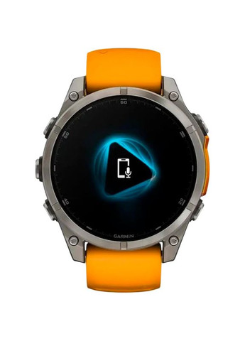 Смарт-часы Fenix 8 Amoled 47mm Sapphire Titanium with Spark Orange/Graphite Silicone Band (010-02904-11) Garmin (322895991)