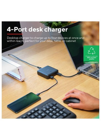 Зарядное устройство 3xUSB-C+USB-A 100W PD black (25242_TRUST) Trust 3xUSB-C + USB-A 100W PD black (370015997)