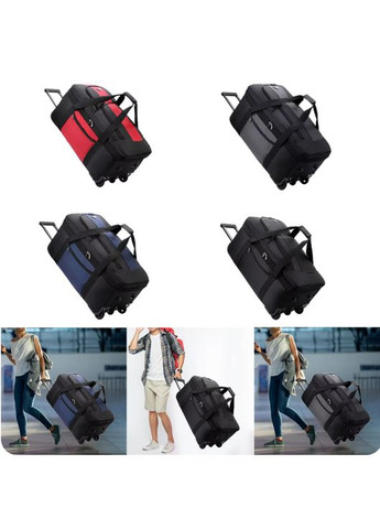 Велика дорожня сумка на колесах Filippini Чорна із сірим 135 літрів 45 см x 38 см x 78 см KT6008608 Solve (305743488)