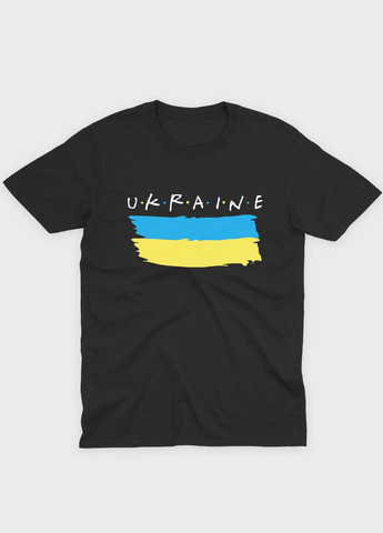 Черная демисезонная футболка для мальчика с патриотическим принтом ukraine (ts001-3-bl-005-1-090-b) Modno