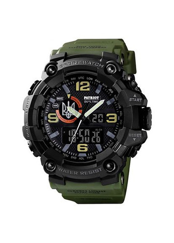 002AGUASI Тризуб срібло Зелені + Коробка. Patriot (341334024)